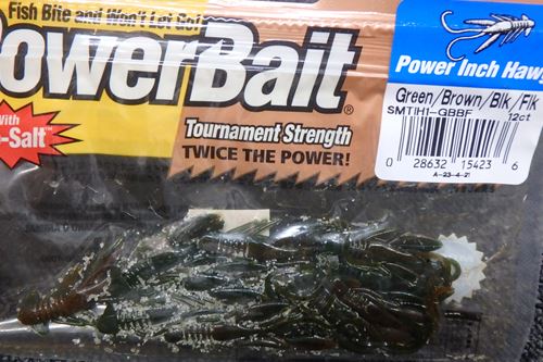 PowerBait Power Inch Hawg#Green/Brown/Blk/Flk